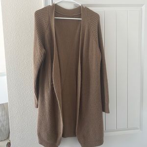 Long tan cardigan